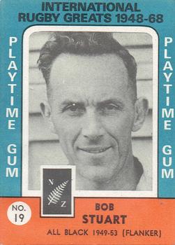 1968 Playtime Gum International Rugby Greats 1948-68 #19 Bob Stuart Front